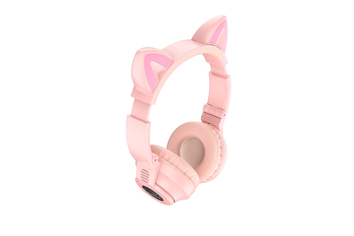 Беспроводные внешние наушники BO18 BOROFONE Cat ear wireless headset розовый