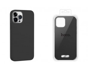 Чехол для телефона iPhone 15 Pro HOCO Pure series silicone magnetic case тонкий (черный) 