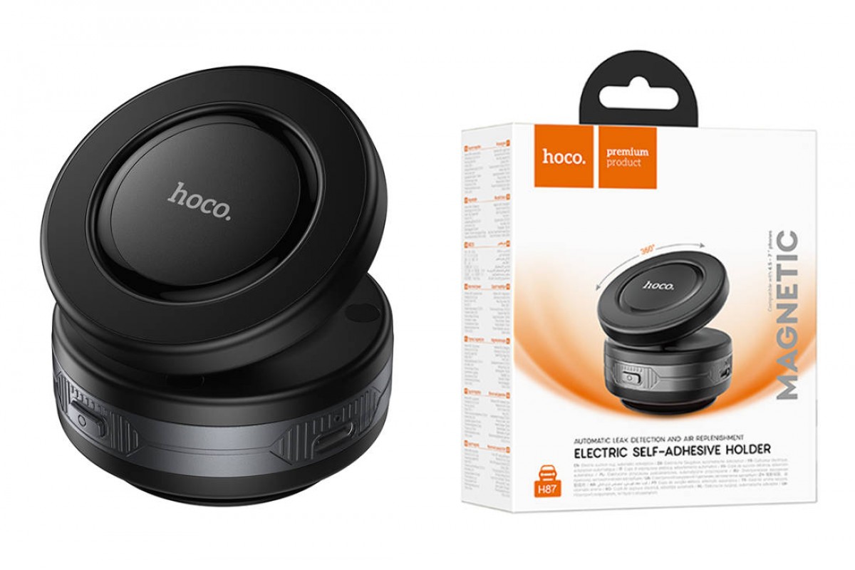 Держатель автомобильный для телефона HOCO H87 Dragon электрический магнитный на присоске черный