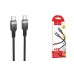 Кабель USB Type-C - USB Type-C HOCO X109 PD60W (черный) 2м силиконовый