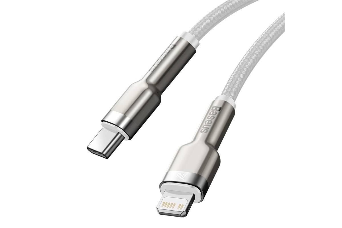 Кабель USB Type-C - Lightning BASEUS Cafule 20W (белый) 2м