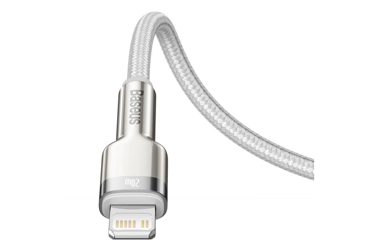 Кабель USB Type-C - Lightning BASEUS Cafule 20W (белый) 2м