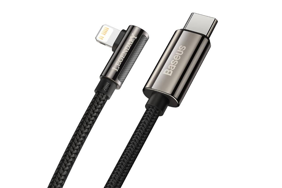 Кабель USB Type-C - Lightning BASEUS Legend Series Elbow 20W (черный) 1м Кабель USB Type-C - Lightning BASEUS Legend Series Elbow 20W (черный) 1м