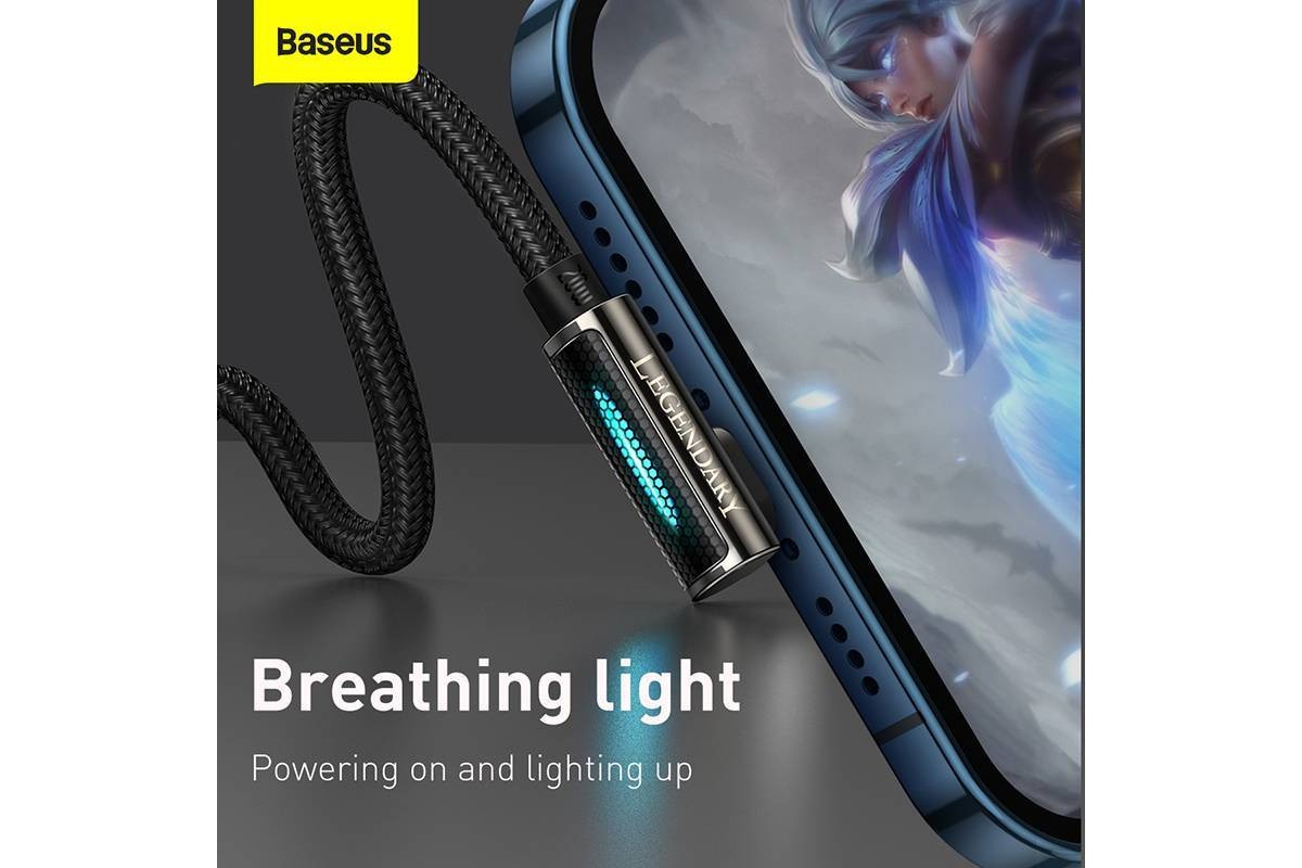 Кабель USB Type-C - Lightning BASEUS Legend Series Elbow 20W (черный) 1м Кабель USB Type-C - Lightning BASEUS Legend Series Elbow 20W (черный) 1м