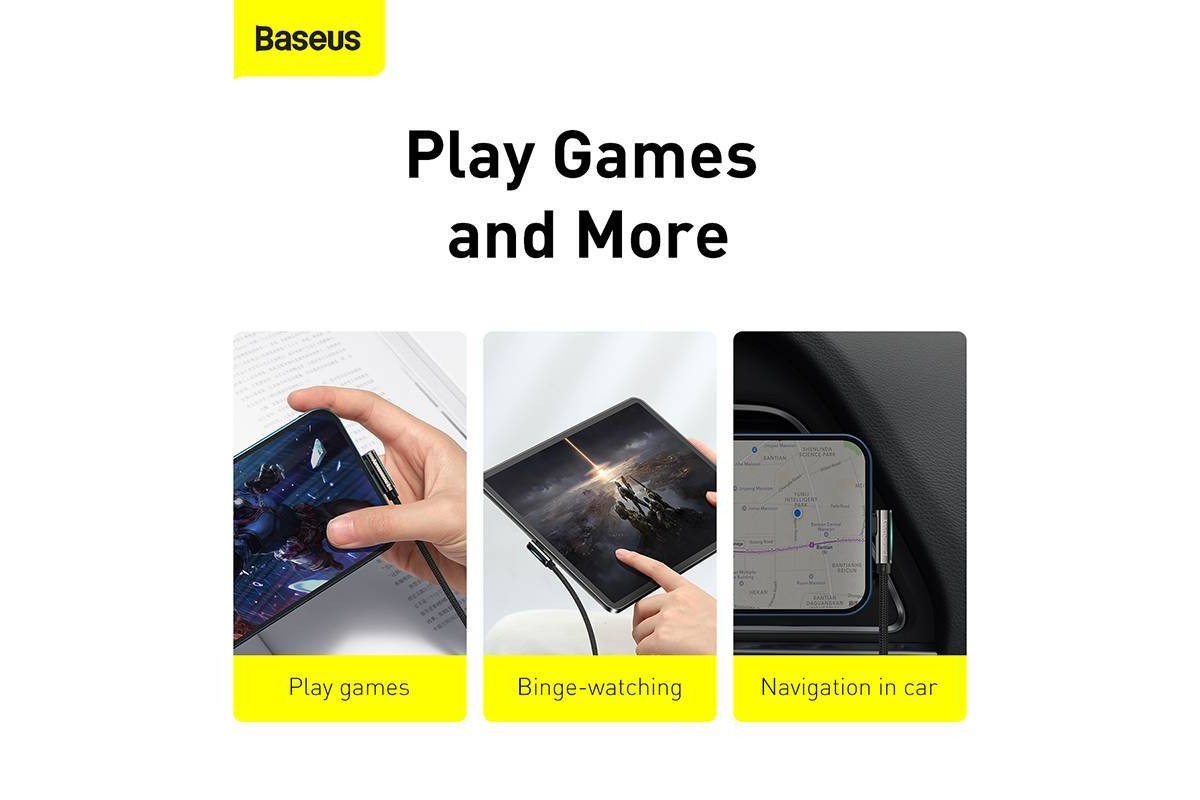 Кабель USB Type-C - Lightning BASEUS Legend Series Elbow 20W (черный) 1м Кабель USB Type-C - Lightning BASEUS Legend Series Elbow 20W (черный) 1м