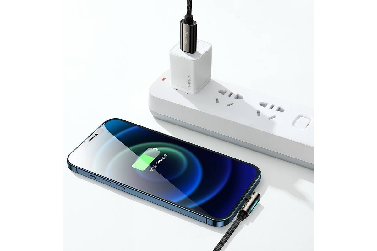Кабель USB Type-C - Lightning BASEUS Legend Series Elbow 20W (черный) 1м Кабель USB Type-C - Lightning BASEUS Legend Series Elbow 20W (черный) 1м