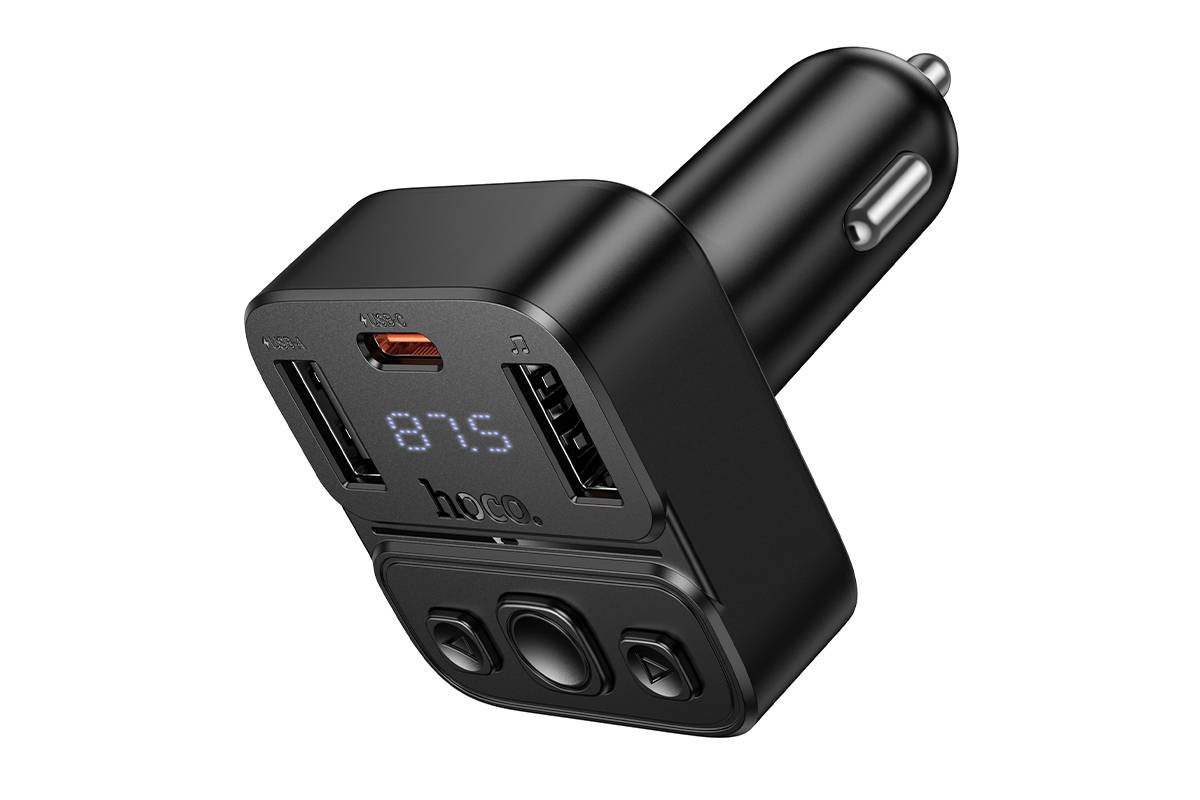 FM-Модулятор HOCO E87 Delta 35W (1A1C) car BT FM transmitter (черный)