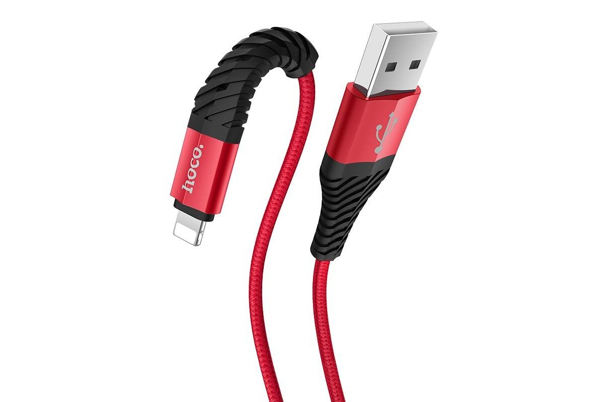 Кабель для iPhone HOCO X38 Cool Charging data cable for Lightning 1м красный