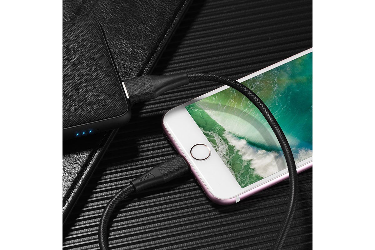 Кабель для iPhone HOCO X32 Excellent charging data cable for Lightning 1м черный