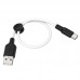 Кабель USB HOCO X21 Plus Silicone charging cable for Type-C (L=0.25M) (черно-белый) 25 см