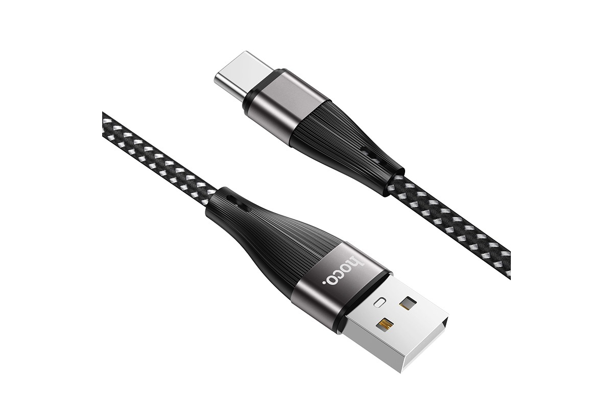 USB D.CABLE HOCO X57 Blessing charging data cable for Type-C (черный) 1 метр