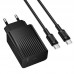 Сетевое зарядное устройство USB-C + кабель Type-C - Type-C BOROFONE BAS75A Source PD30W (черный)