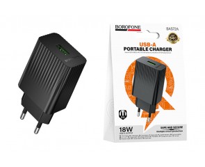 Сетевое зарядное устройство USB BOROFONE BAS72A Source QC3.0 черный