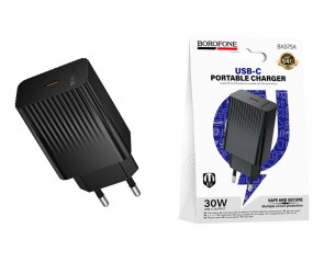 Сетевое зарядное устройство USB-C BOROFONE BAS75A Source PD30W зарядное устройство (EU) черный
