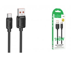 Кабель USB - USB Type-C HOCO X115 Surpass 100W черный