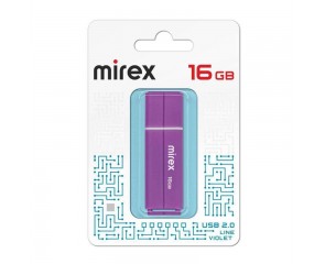 Флешка USB 2.0 Mirex LINE VIOLET 16GB (ecopack)