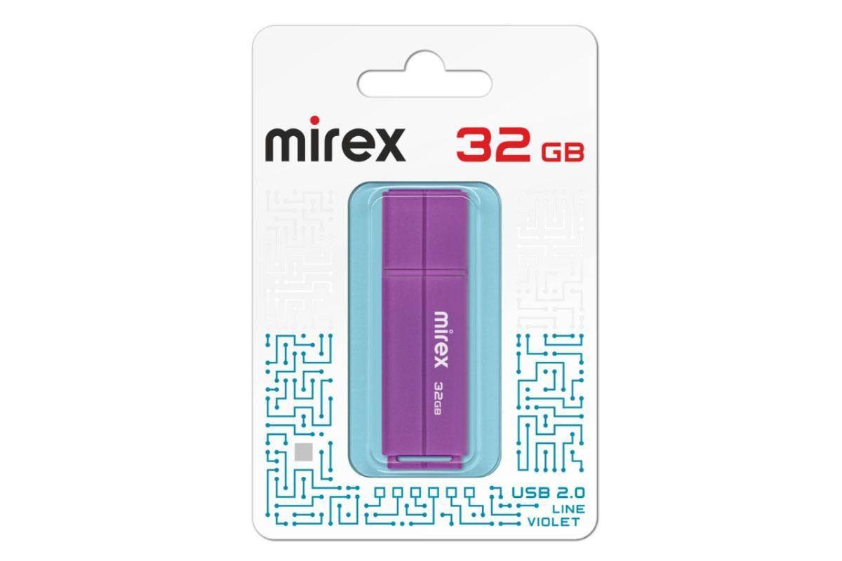 Флешка USB 2.0 Mirex LINE VIOLET 32GB (ecopack)