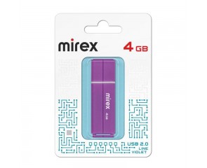 Флешка USB 2.0 Mirex LINE VIOLET 4GB (ecopack) Флешка USB 2.0 Mirex LINE VIOLET 4GB (ecopack)