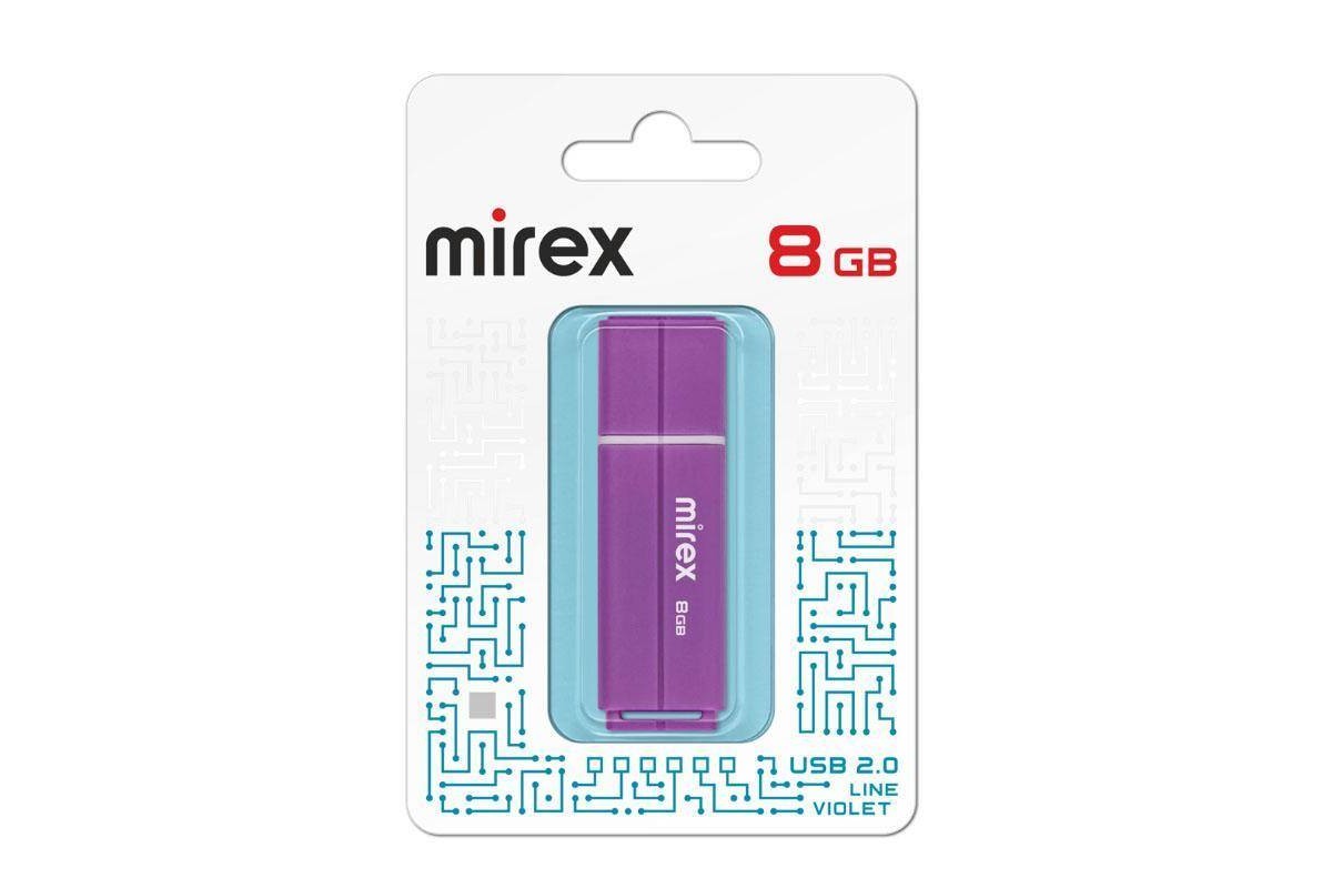 Флешка USB 2.0 Mirex LINE VIOLET 8GB (ecopack)