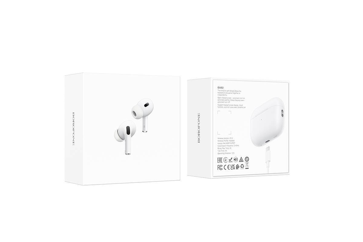 Наушники вакуумные беспроводные BOROFONE BW82 True wireless stereo headset (белый)