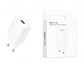 Сетевое зарядное устройство USB BOROFONE BA110A Lemi single port charger (белый)