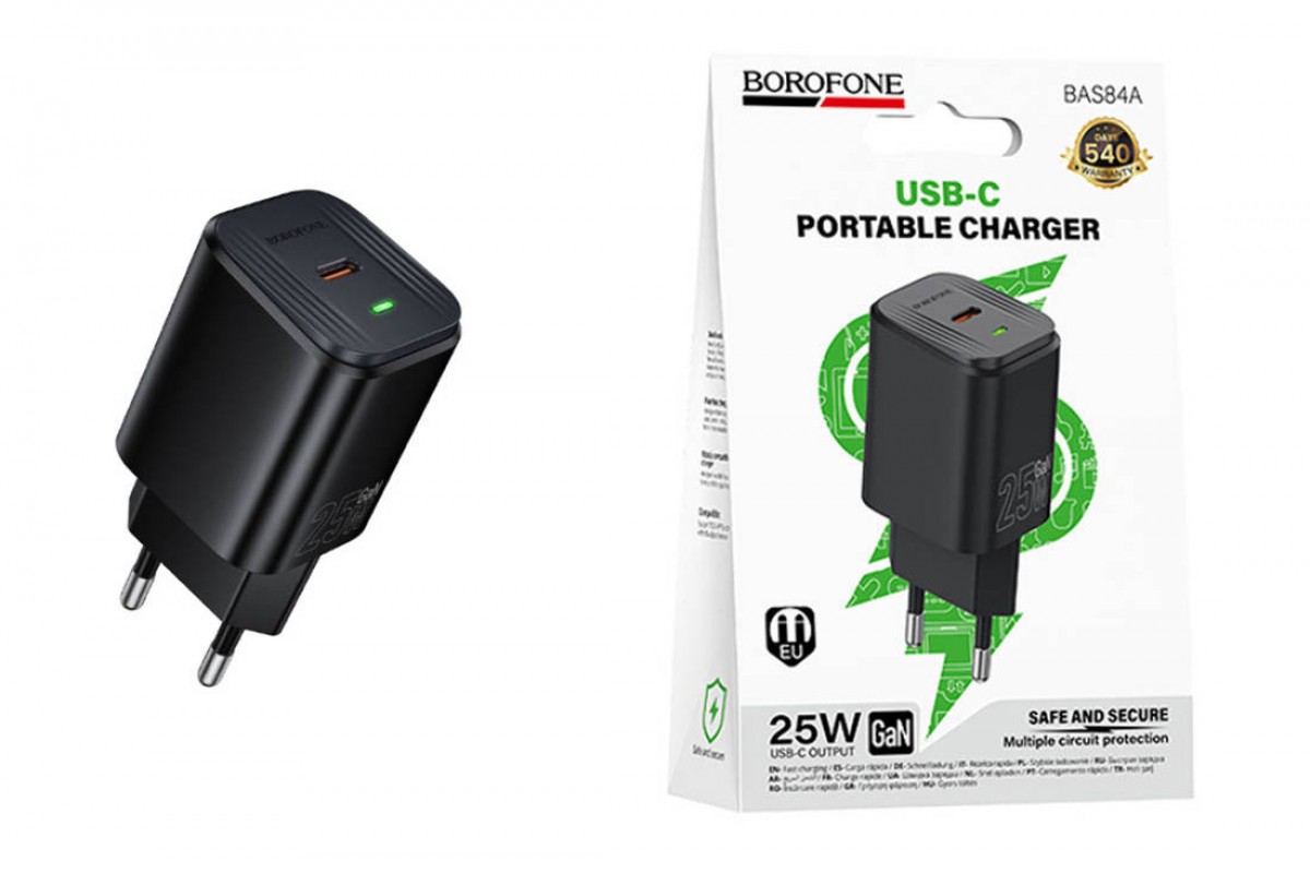 Сетевое зарядное устройство USB-C BOROFONE BAS84A Star single port PD25W charger (черный)