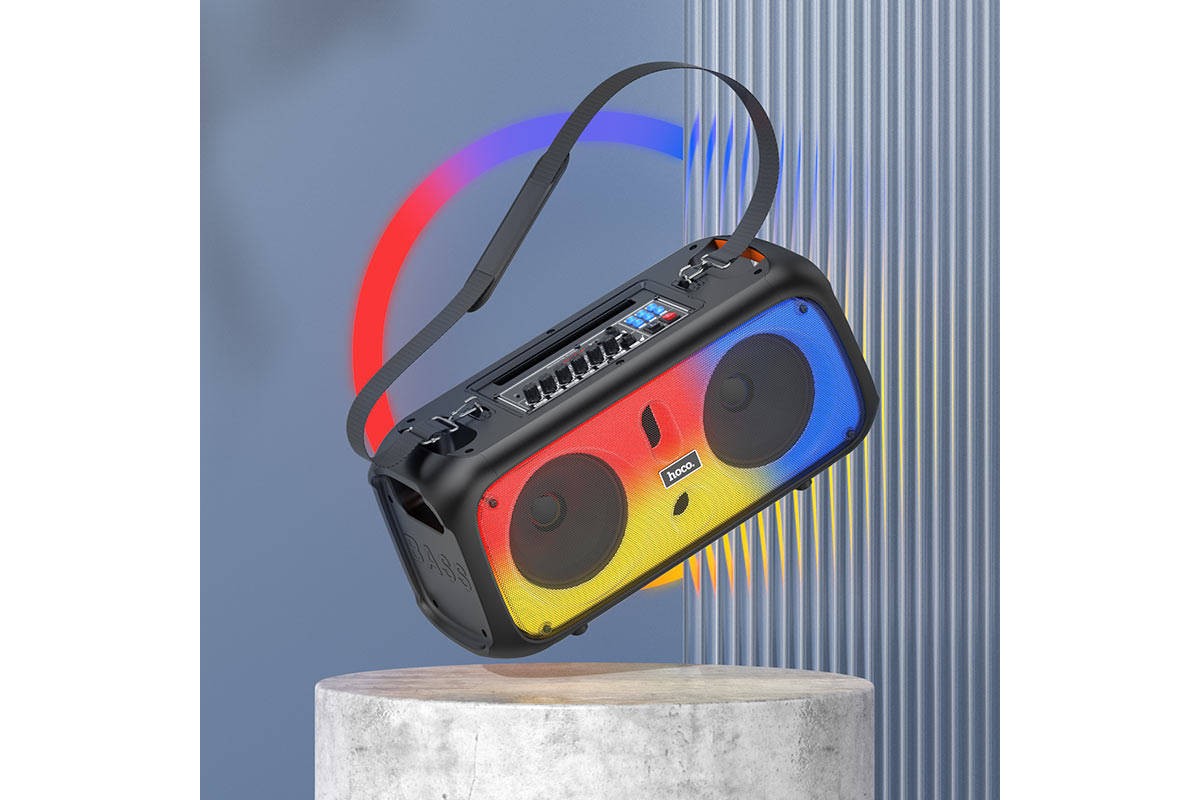 Активная напольная акустика HOCO BS54 Party wireless dual mic outdoor BT speaker (черный)