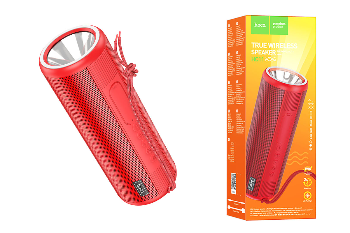 Портативная беспроводная акустика HOCO HC11 Bora sports BT цвет красный