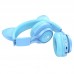 Наушники мониторные беспроводные HOCO W39 Cat ear kids wireless headphones Bluetooth (синий)