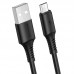 Кабель USB - MicroUSB BOROFONE BX47 2,4A (черный) 1м