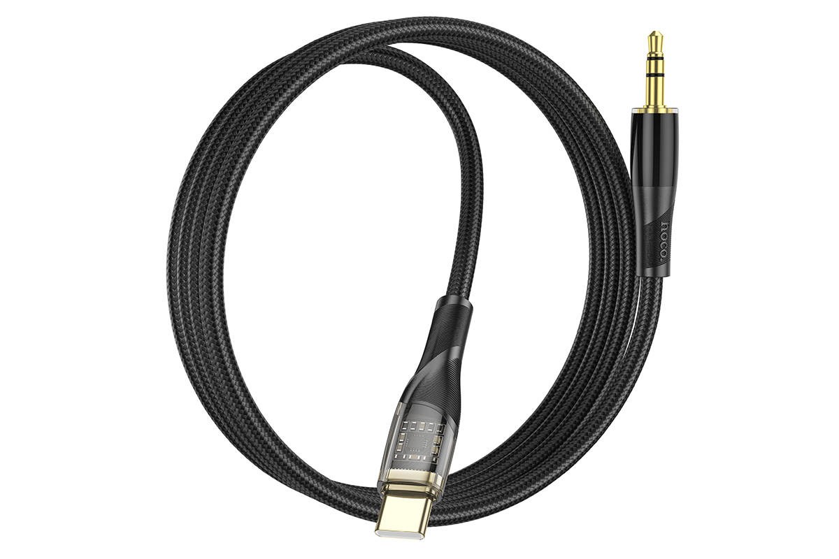 Кабель аудио HOCO UPA25  (штекер Type-C - вход AUX 3.5 mm) 1м черный