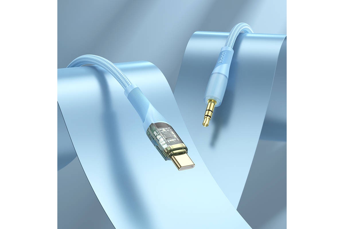 Кабель аудио HOCO UPA25  (штекер Type-C - вход AUX 3.5 mm) 1м черный