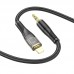 Кабель аудио HOCO UPA25 (штекер Lightning - вход AUX 3.5 mm) (черный) 1м