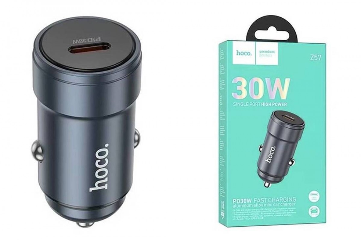 Автомобильное зарядное устройство АЗУ USB-C HOCO Z57 PD30W (серый)