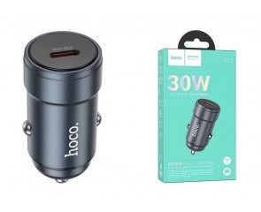 Автомобильное зарядное устройство АЗУ USB-C HOCO Z57 PD30W (серый)