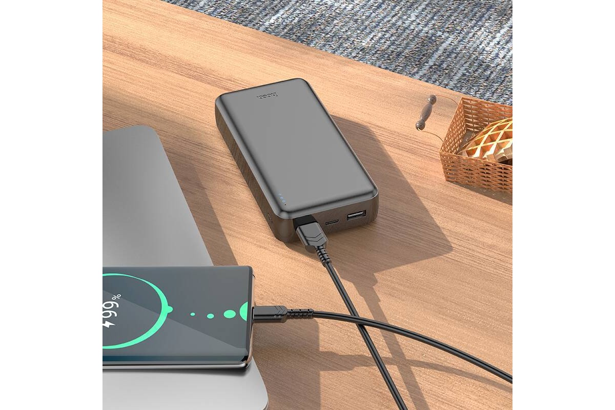 Универсальный дополнительный аккумулятор Power Bank HOCO J100A (20000 mAh) (черный)