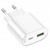 Сетевое зарядное устройство USB + USB-C HOCO C109A (PD20W+QC3.0) Fighter PD20W+QC3.0 (белый) Сетевое зарядное устройство USB + USB-C HOCO C109A (PD20W+QC3.0) Fighter PD20W+QC3.0 (белый)
