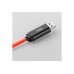 Кабель USB micro USB HOCO U29 LED displayed timing micro charging cable (красный) 1 метр