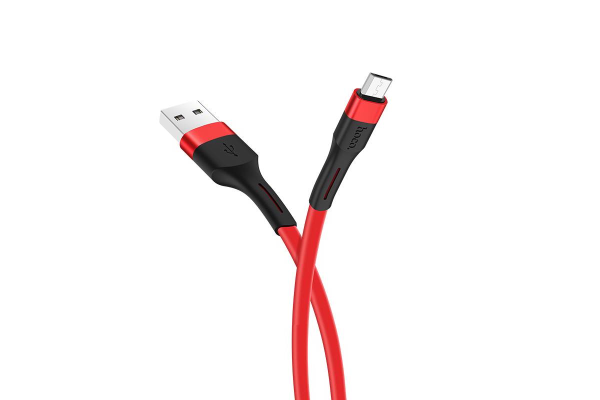 Кабель USB micro USB HOCO X34 Surpass charging data cable  (красный) 1 метр
