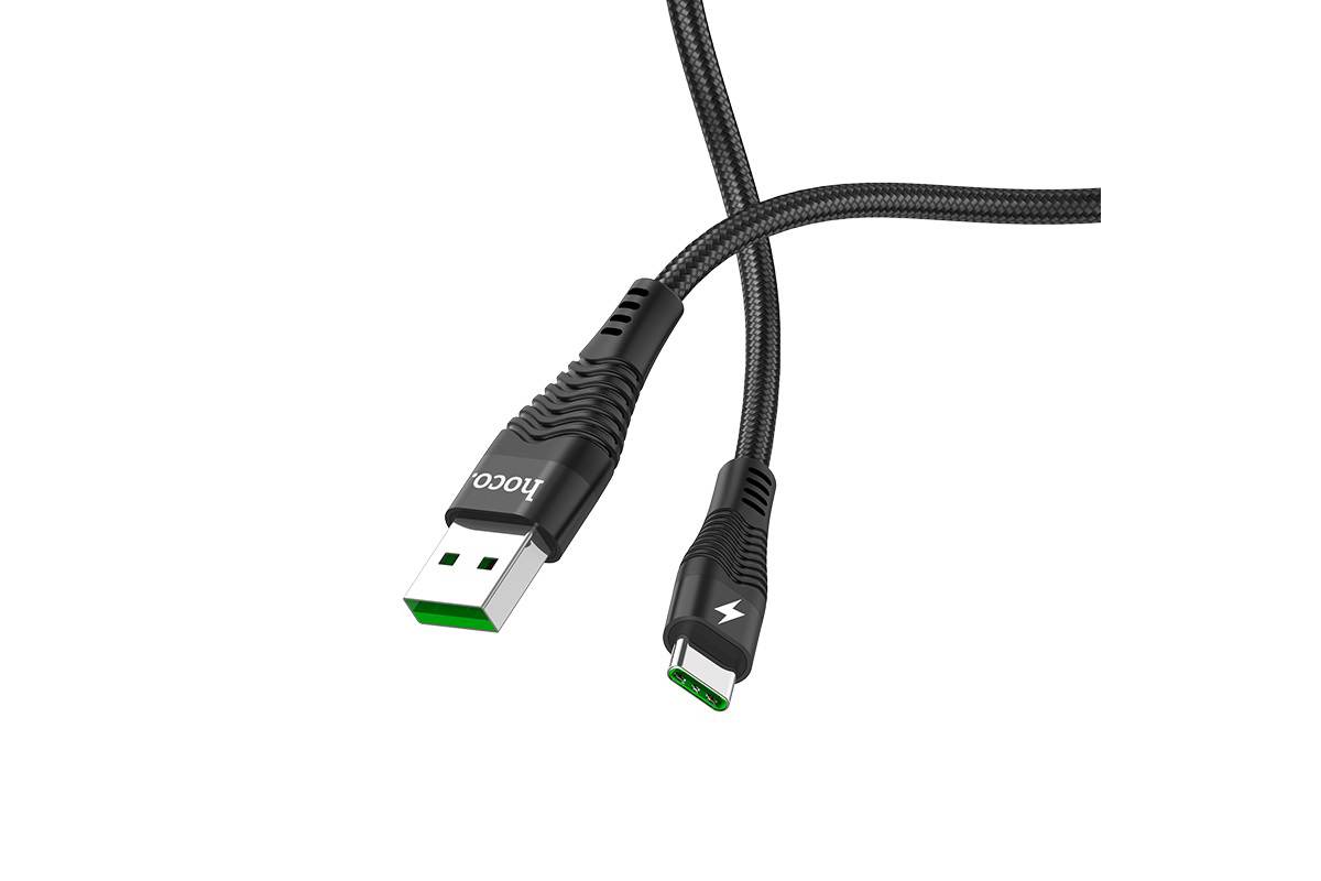 Кабель USB HOCO U58 Core charging data cable for Type-C (черный) 1 метр