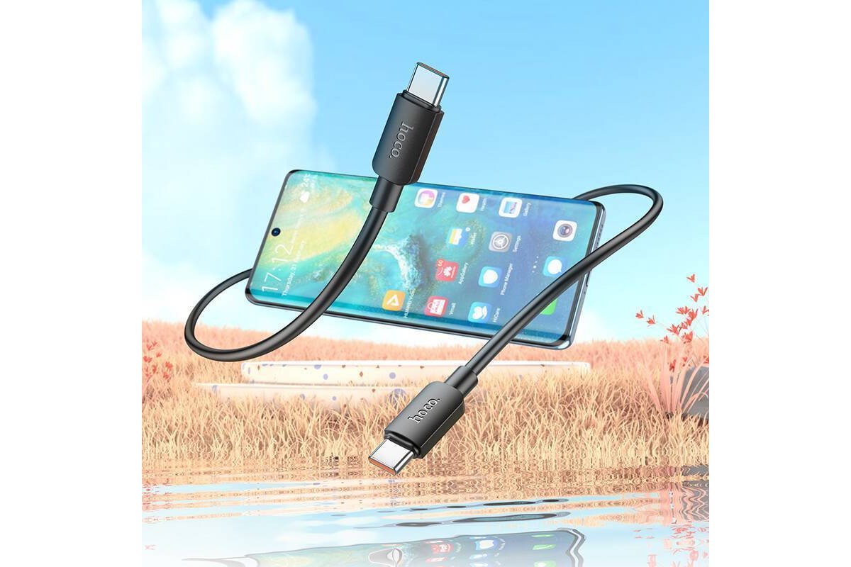 Кабель USB Type-C - USB Type-C HOCO X96 PD100W (черный) 1м