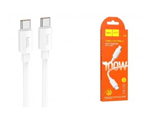 Кабель USB Type-C - USB Type-C HOCO X96 PD100W (белый) 1м