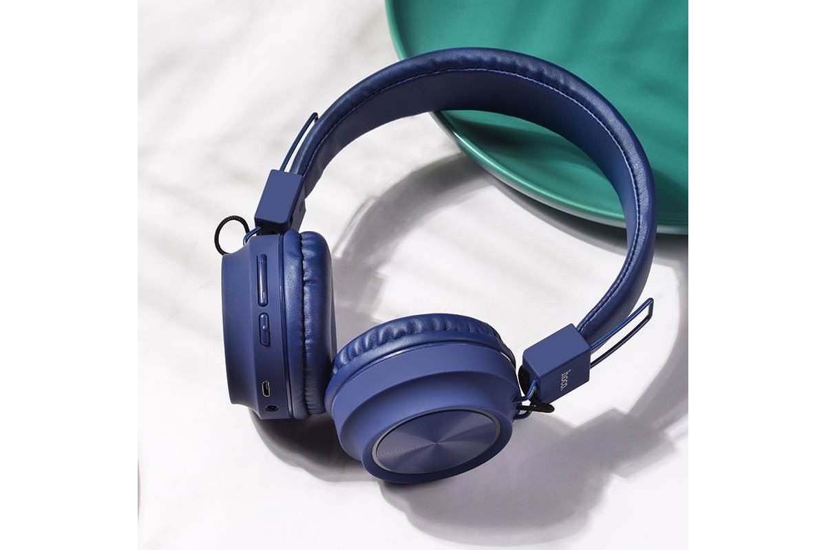 Беспроводные внешние наушники HOCO W25 Promise wireless headphones синий