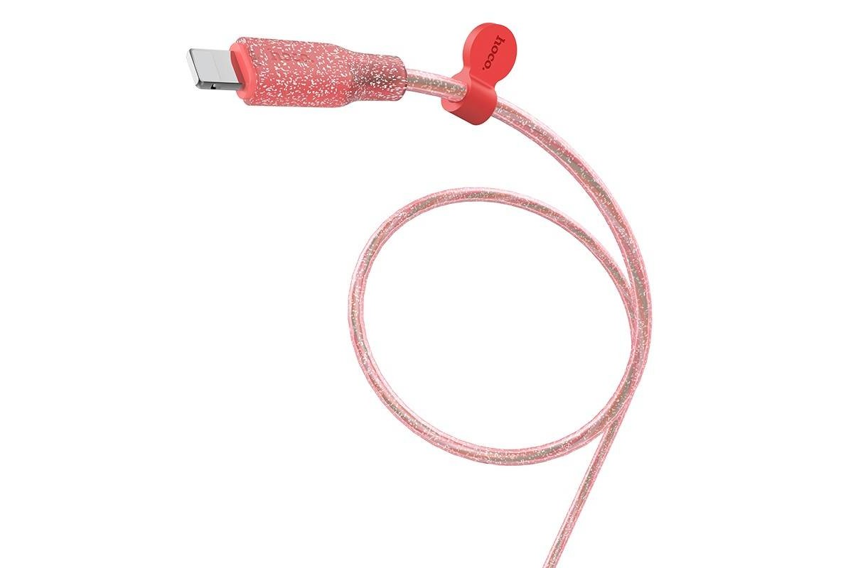 Кабель для iPhone HOCO U73 Star Galaxy Silicone charging cable for Lightning 1м розовый