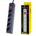 Сетевой фильтр Perfeo "POWER+", 5,0м, 5 розеток, черный (PF-PP-5/5,0-B)