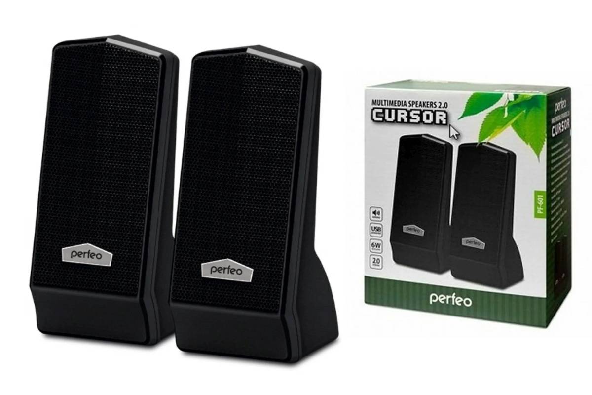 Акустическая система 2.0 Perfeo "CURSOR", мощность 2х3 Вт (RMS), чёрн, USB