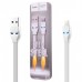 Кабель для iPhone HOCO U14 Steel man lightning charging cable 1м белый