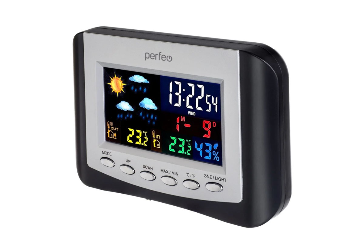 Perfeo Часы-метеостанция "Сolor+", (PF-S3332BS)