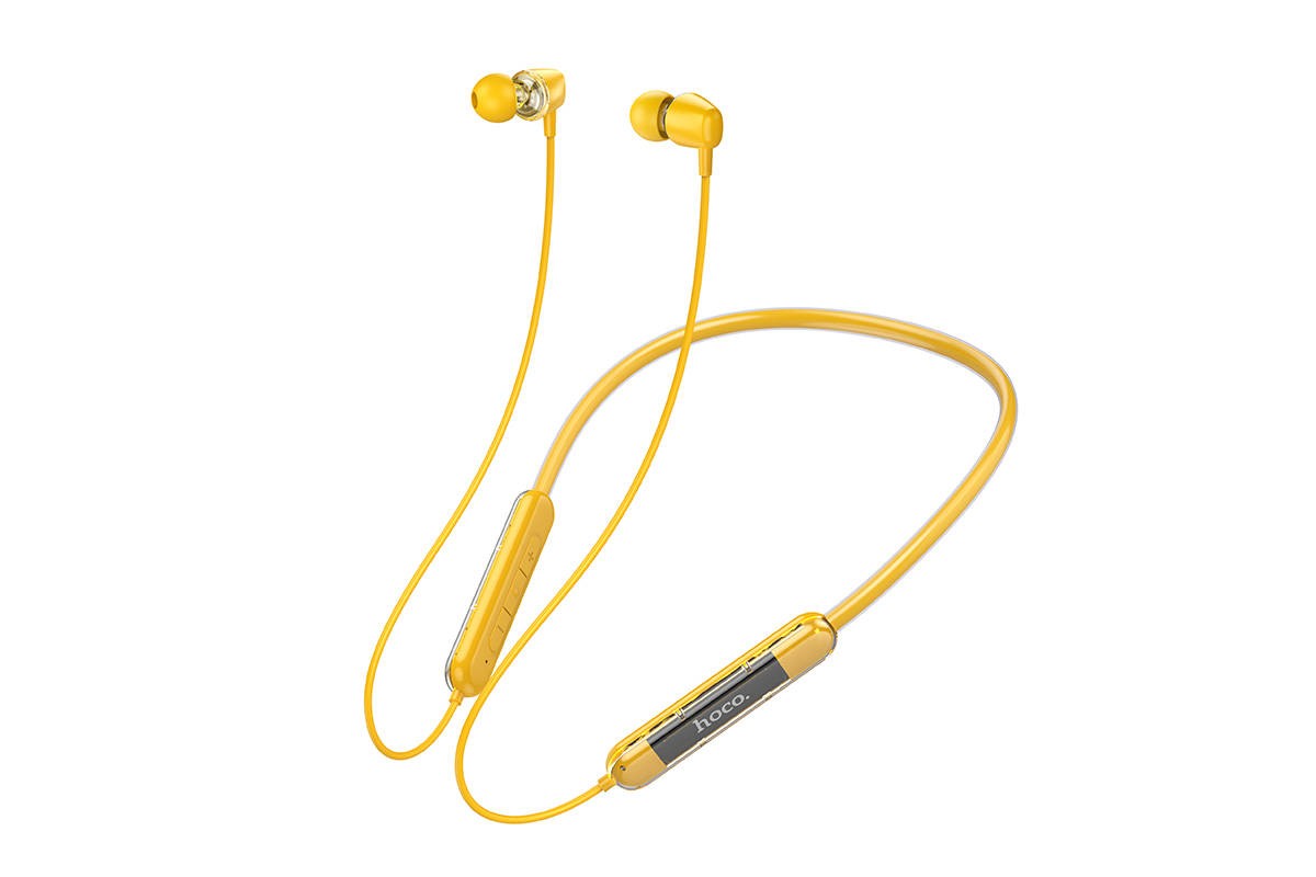 Наушники вакуумные беспроводные HOCO ES65 Dream sports BT earphones headset Bluetooth (желтый)