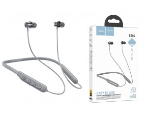 Наушники вакуумные беспроводные HOCO ES64 Easy Sound sports BT earphones headset Bluetooth (серый)